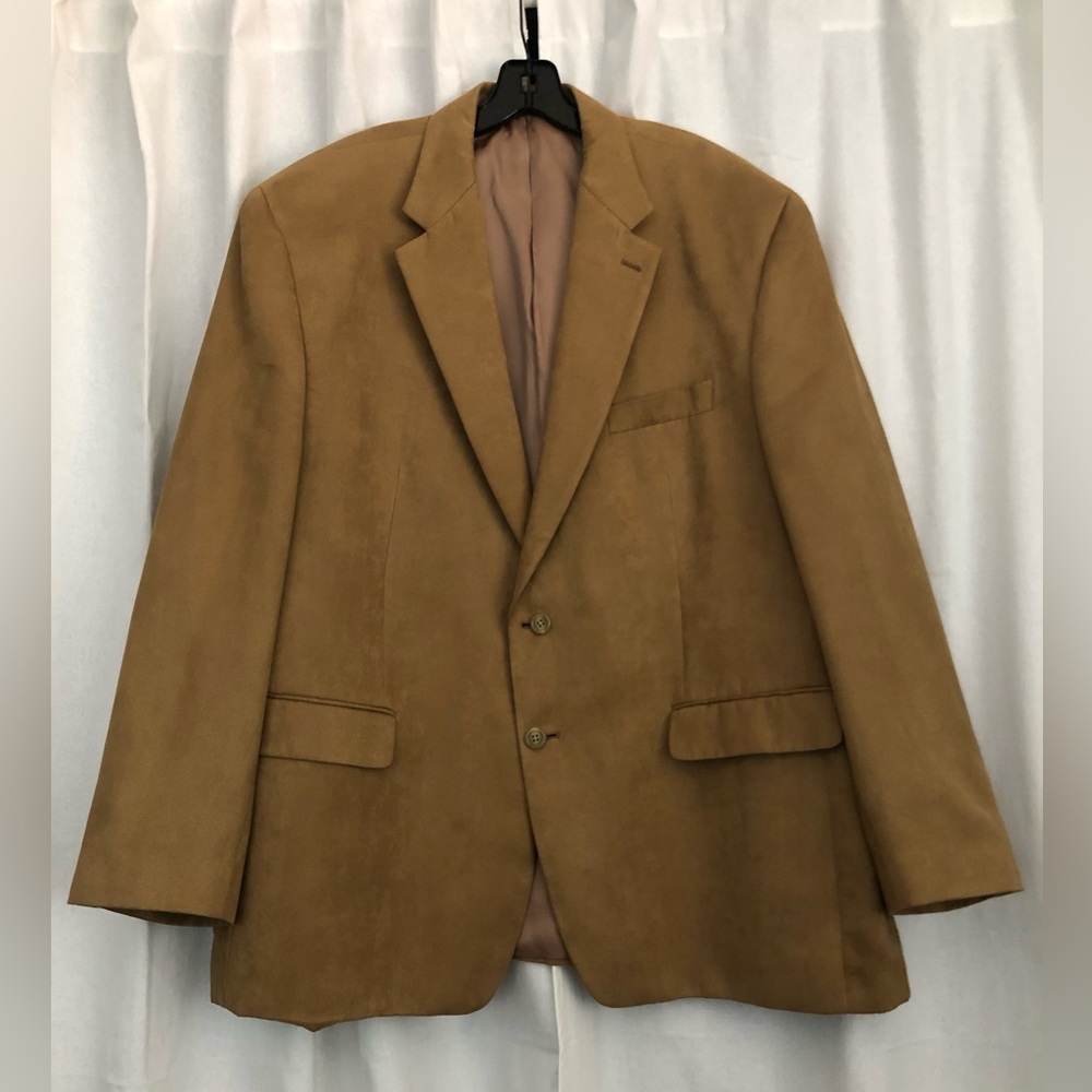Chaps Ralph Lauren Men’s Sport Coat / Blazer - Carmel 2 Button Ultra Suede - New